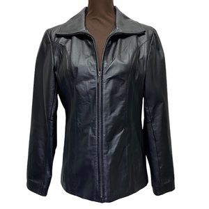 East 5th genuine leather jacket lined and zip up size small